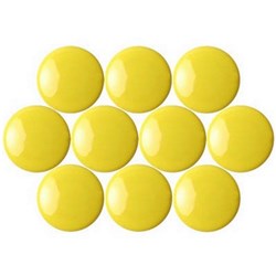 MAGNETIC BUTTONS 20MM YELLOW PK10