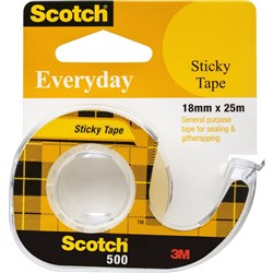 SCOTCH 500/502 EVERYDAY STICKY TAPE 18x25mm in dispenser ROLL