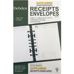 Debden Dayplanner Refill Receipt Envelopes 216X140Mm