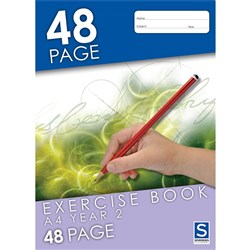 SOVEREIGN EXERCISE BOOKS A4 Year 2 Ruled 48pg