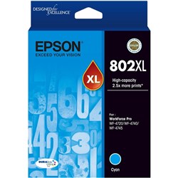 EPSON INK CARTRIDGE 802 Cyan XL