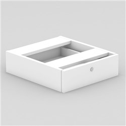 OM FIXED DRAWER PEDESTAL W464 x D400 x H145mm 1 Drawer White