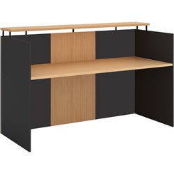 OM RECEPTION COUNTER W1800 x D750 x H1100mm Beech Charcoal