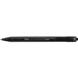 STAT BALLPOINT PEN RETRACTABLE 1.0mm Black (min buy 12 each)