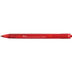 STAT BALLPOINT PEN RETRACTABLE 1.0mm Red (min buy 12 each)