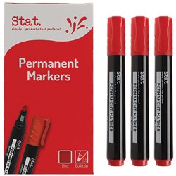 STAT PERMANENT MARKER BULLET 1.3mm Red