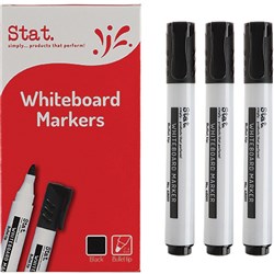 STAT WHITEBOARD MARKER BULLET 1.3mm Black