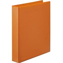 MARBIG CLEARVIEW INSERT BINDER A4 2D RING 25MM ORANGE