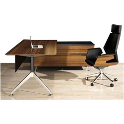NOVARA DESK W 2350 x D 1850 x H 750mm Zebrano