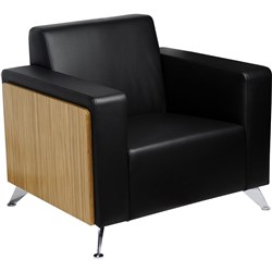 NOVARA SOFA W 900 x D 710 x H 710mm Zebrano/Black