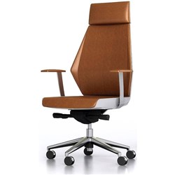 EVOLUTION EXECUTIVE CHAIR W 560 x D 550 x H 1210-1310mm Tan/White