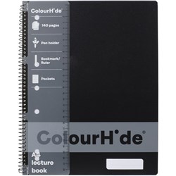 COLOURHIDE NOTEBOOK A4 Lecture 140 Page Black