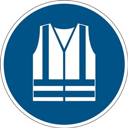 DURABLE SAFETY SIGN - USE DURABLE SAFETY VEST Blue