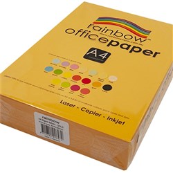 RAINBOW COLOUR COPY PAPER A4 80GSM Gold 500 Sheets Ream