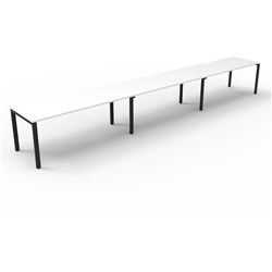 DELUXE RAPID INFINITY 1 SIDED WORKSTATION 3 PERSON 3600Wx 750Dx730mmH NW/BL Bevelled