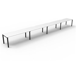 DELUXE RAPID INFINITY 1 SIDED WORKSTATION 4 PERSON 4800Wx 750Dx730mmH NW/BL Profile Leg