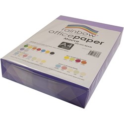 RAINBOW COLOUR COPY PAPER A4 80GSM Mauve Ream of 500