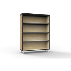 RADID INFINITY BOOKCASE 900Wx315Dx1200mmH Natural Oak with Black