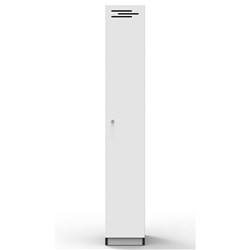 RAPIDLINE MELAMINE LOCKER 1 DOOR 305Wx455Dx1850mmH Natural White with Black