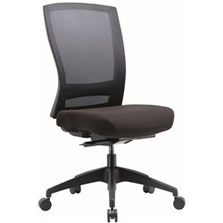 BURO MENTOR CHAIR NO ARMS BLACK MESH BACK CHAIR