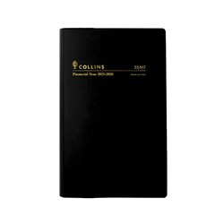 Collins Financial Year Vinyl Diary B7R Week to Opening Black