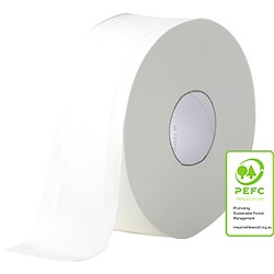 Livi Essentials Toilet Paper 2 Ply Jumbo Roll 300m Box of 8