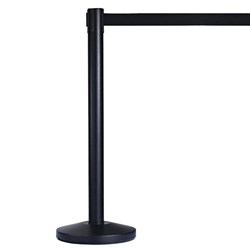 Visionchart Retracta Q Barrier Stand Black with 2m Black Belt