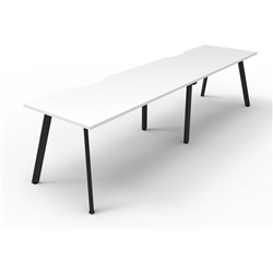 Eternity Workstation 2 Person No Screen 1800Wx750D White Top Black Single Frame