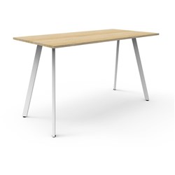 Eternity High Bar Table 1050Hx1500Wx750D Oak Top White Frame