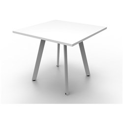 Eternity Square Meeting Table 900Wx900D Top White Top White Base