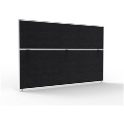 Shush 30 Desk Divider Screens 1200Hx1800W White Frame Black Pinnable Fabric