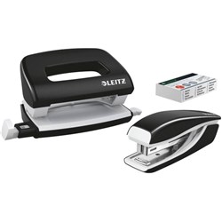 Leitz Nexxt Wow Stapler & Punch 10 Sheet Capacity Black