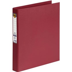 Marbig® Linen PE Binder A4 2D Ring 25mm Deep Rd