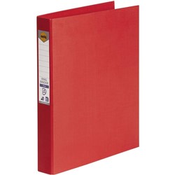 Marbig® Linen PE Binder A4 4D Ring 25mm Red