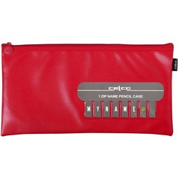 Celco Pencil Case Name 1 Zip Medium 338x174mm Red