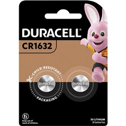 Duracell 1632 Lithium Coin Battery Pack of 2