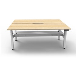 Rapidline B+2PCT1575 NO/WS Boost+Back To Back Workstation Natural Oak Top White Base