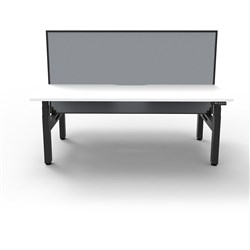 Rapidline B+2PWS1275 NW/BL Boost+Back To Back Workstation Natural White Top Black Base