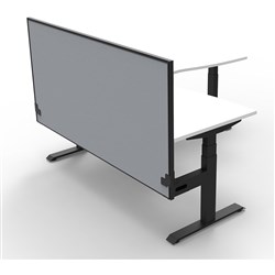 Rapidline B+CNRWS1P1815 NW/BL Boost+ Corner Workstation Natural WhiteTop Black Base