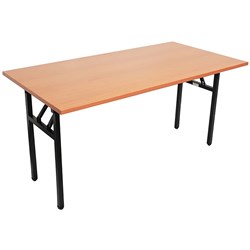 Rapidline Steel Folding Table 730Hx1500Wx750mmD Beech Top Black Frame