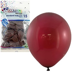 Alpen Balloons 25cm Maroon Pack of 15