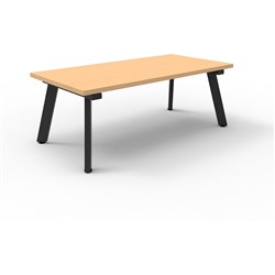 Rapid Eternity Coffee Table 450Hx1200Wx600mmD Beech Top Black Base