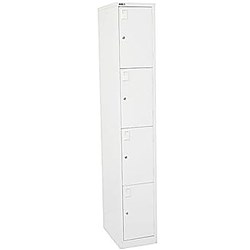 Rapid Go Locker 4 Door 1830Hx305Wx455mmD SILVER GREY