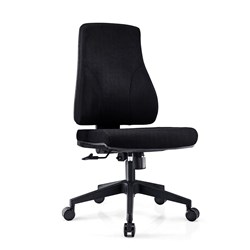 Sylex Madison Mid Back Chair Mesh Back Fabric Seat Black