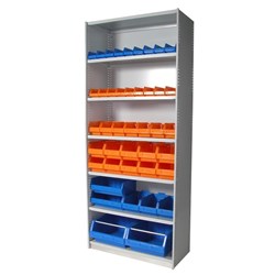 Steelco APC UNI Shelving Starter Bay 900W x 400D x 2175mmH White Satin