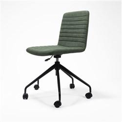 Rapidline Pixel Breakout Room Chair No Arms Black Star Base Olive Fabric Seat
