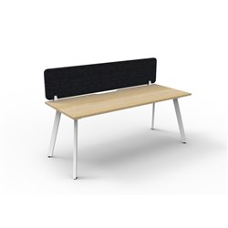 Rapidline Eternity Workstation Single Sided+Black Eco Screen 1200Wx750Dx730mmH Oak/White