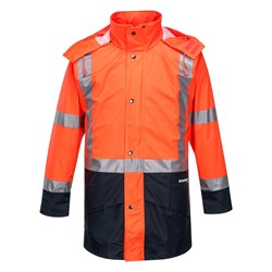 Huski Farmers Hi-Vis Contrast Jacket 3XL Orange And Navy