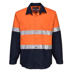 Portwest Bizflame Fire Retardant Class Day Night Shirt Large Orange And Navy