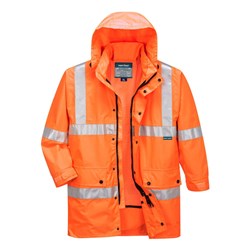 Portwest Argyle Hi-Vis Rain Traffic Jacket Extra Large Orange